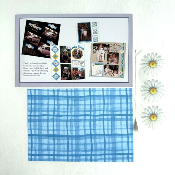 Lot of 3 Creative Memories Thanks to You Sticker and Paper Packs Hearts Daisy - Picture 2 of 4